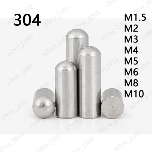 304 Stainless Steel Round Head Dowel Pins Parallel Pin Roller Pin M1.5 M2 M3-M10