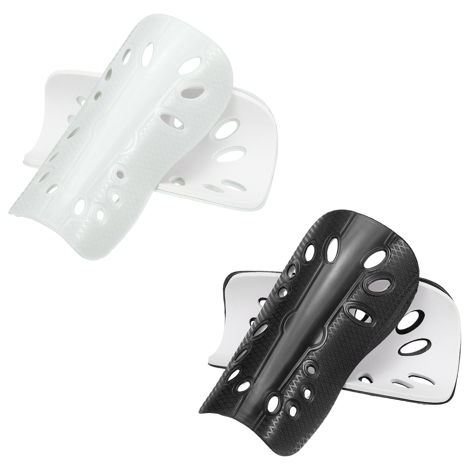 ya 2 7.14 Soccer Shin Guards Shin Pads Sleeve for Football S & 2 Pack & White/Black
