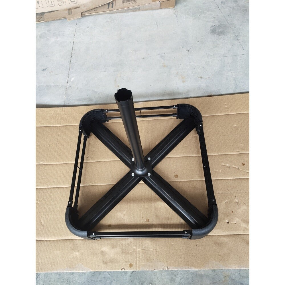 ya 15 10.20 15x9ft w/Light&Base Double-Sided Rectangular Patio Market Umbrella