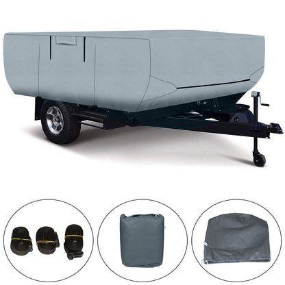 ya 5 8.7 Suitable for folding pop-up trailers and RV covers suitable for 16 to 18 feet gray waterproof and tear-resistant