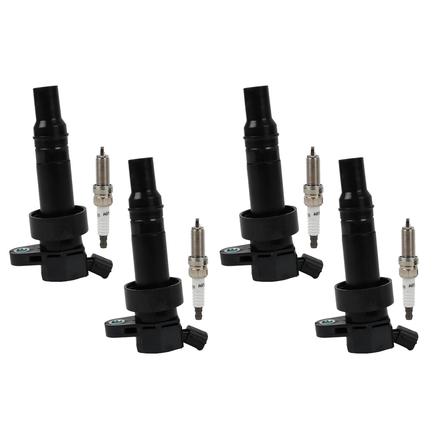ya 5 8.7 4-Pack Ignition Coil/Iridium Spark Plug for Hyundai Accent 1.6L UF652 2011-19