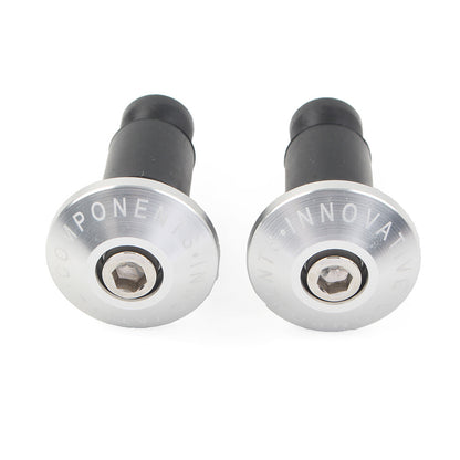 ya 5 8.7 Motorcycle CNC 7/8'' Handle Bar End Weights Handlebar Cap Plugs Dirt bike Silver