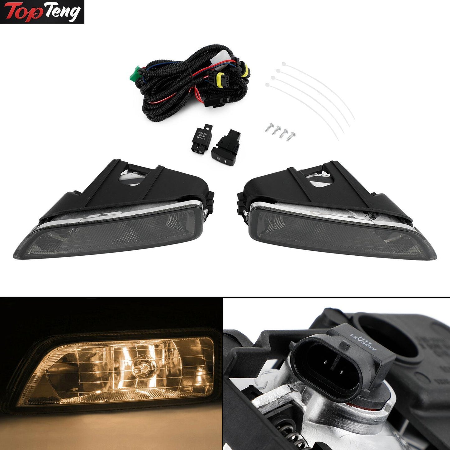 ya 1 8.5.1 Smoke Lens Fog Lights + Switch for Honda Accord 2003-2007/ for Acura Tl 2004-2008