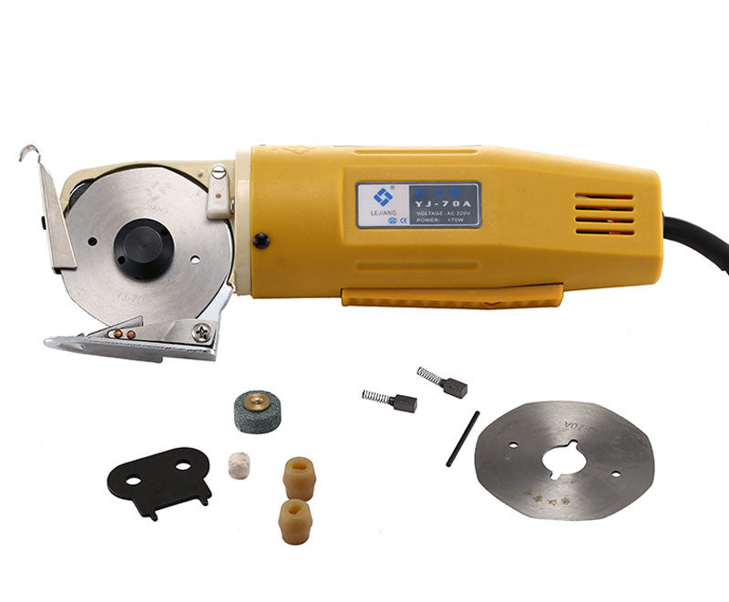 New 70mm Blade Electric Cloth Cutter Fabric Round Knife Cutting Machine 220V