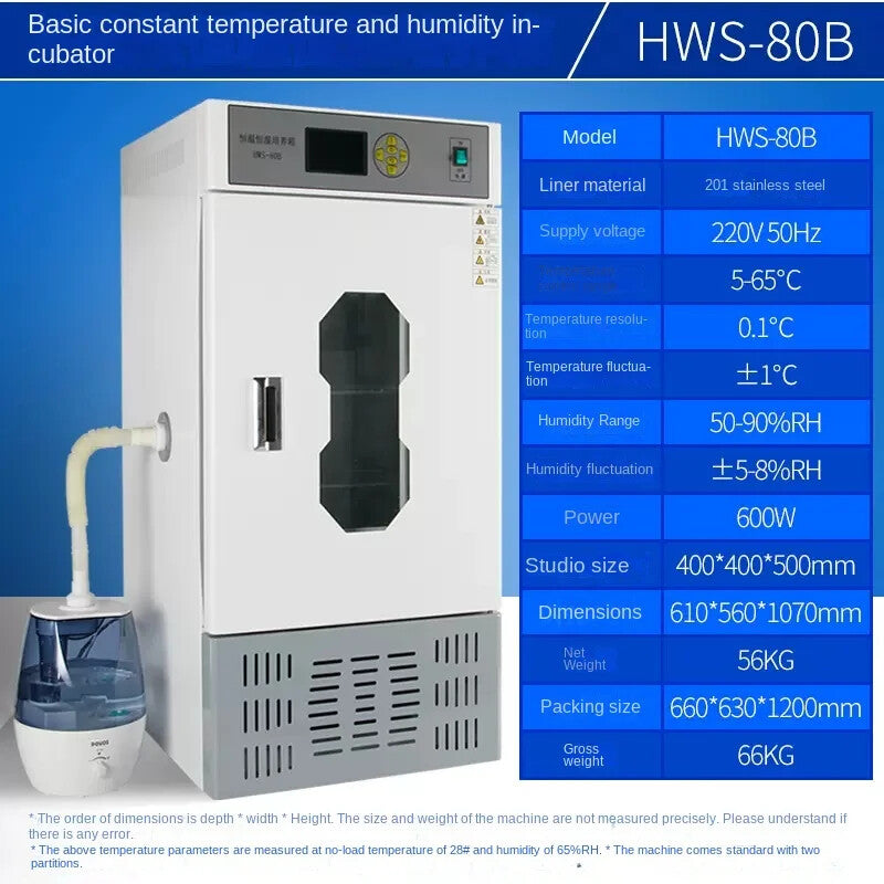 ya 26 80L Humidity Chamber Temp. & Humidity Incubator Lab Medicine Assay Box 220V