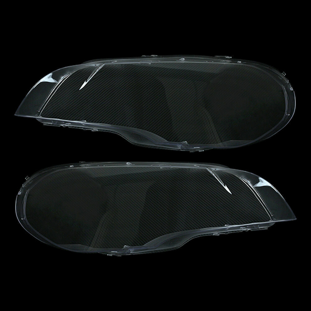 ya 2 6.29 Pair Left right Headlight Cover Lamp Clear Lens Lampshade for BMW X5 E70 2007-13