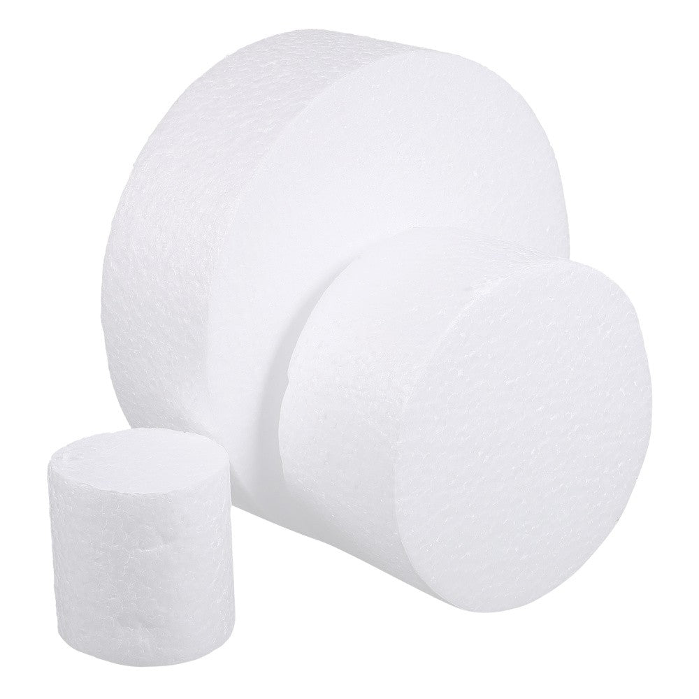 ya 9 6.5.3 3 Pcs Fake Cake White Floral Foam Model Mold Decorating Dummy Simulation
