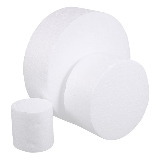 ya 9 6.5.3 3 Pcs Fake Cake White Floral Foam Model Mold Decorating Dummy Simulation