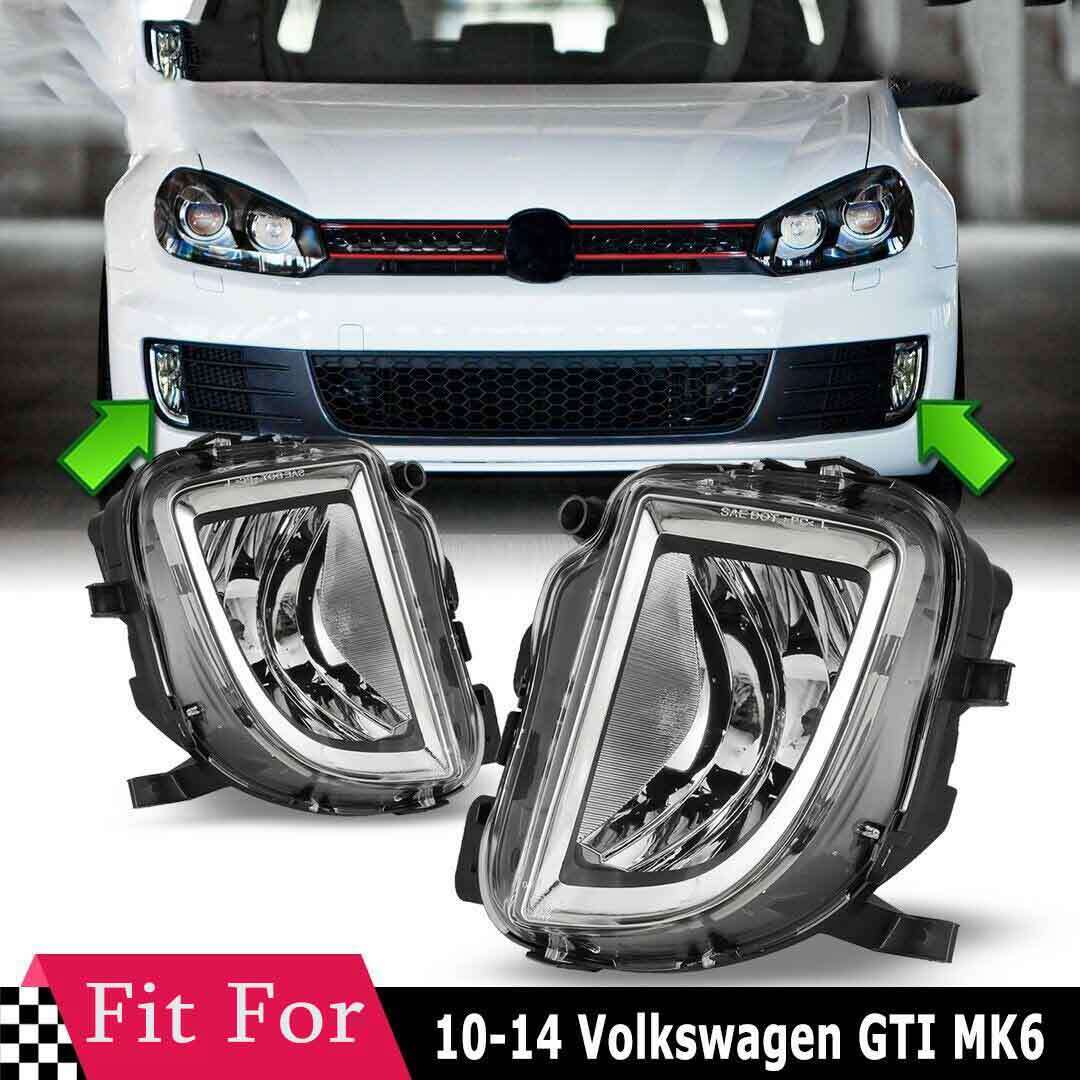 ya 1 8.5.1 Fog Lights for 2010-2014 for VW for VW GTI MK6 11-15 for Jetta GLI Bumper Lamps L&R