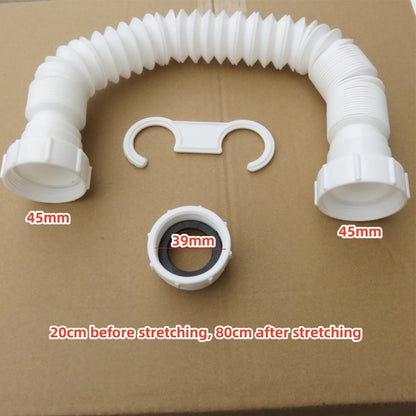 ya 14 Adjustable Sink Drain Pipe Kit with Silicone Sealing Rings and Adapters