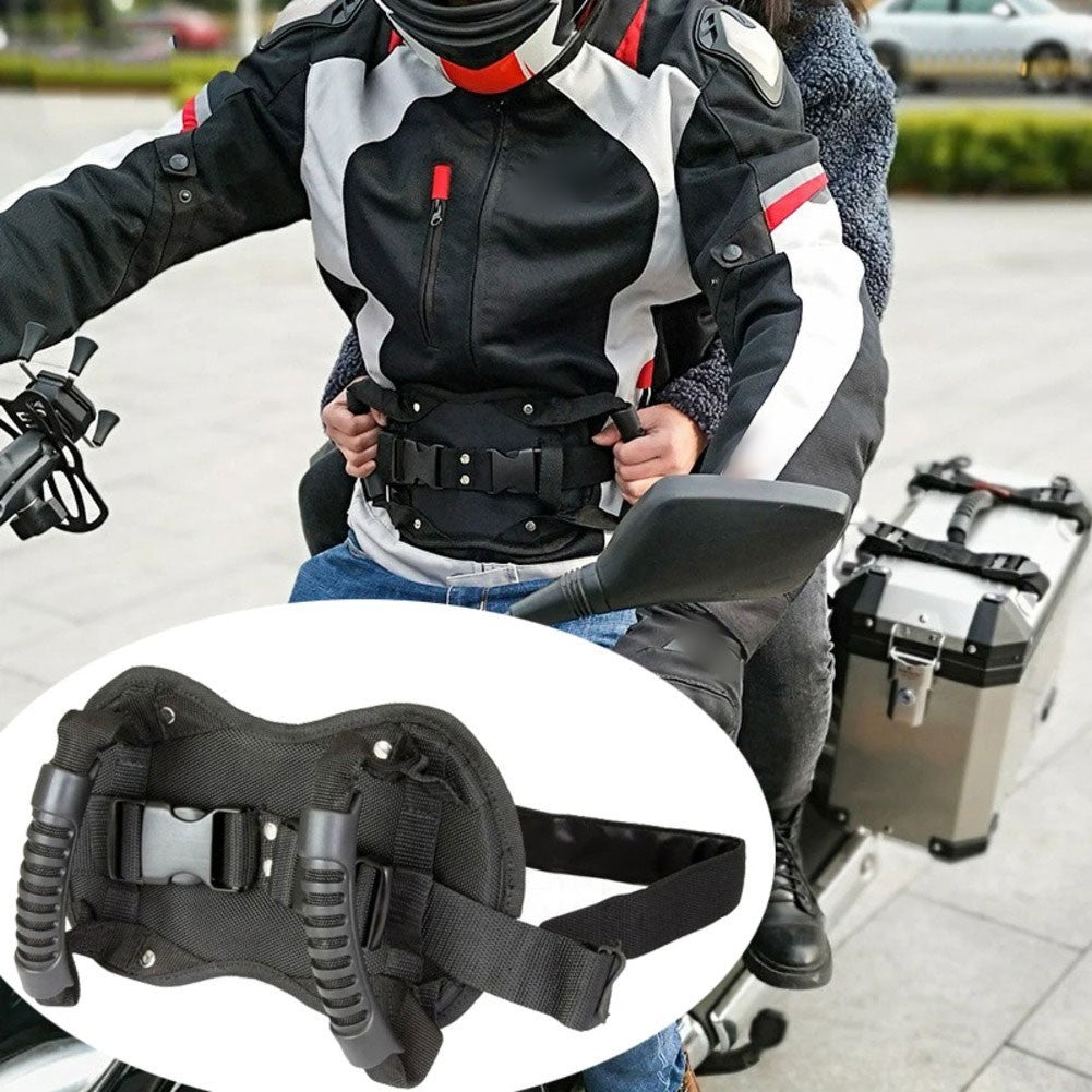 ya 5 8.7 Motorcycle Adjustable Passenger Hand Strap AntiSlip Belt Comfortable Fit