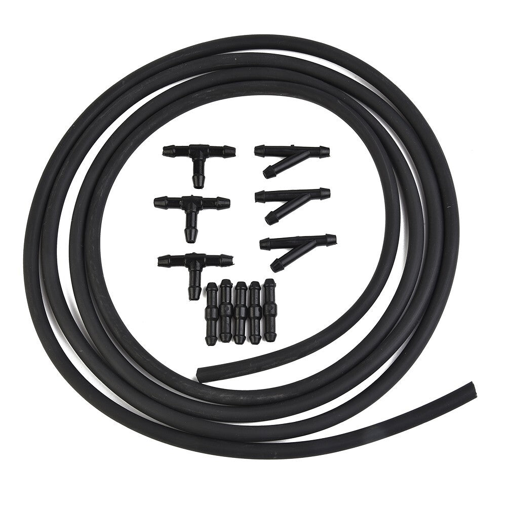 ya 5 8.7 Car Windshield Washer Hose + Connector Kit T-Piece Tube Pipe Splitter Connector