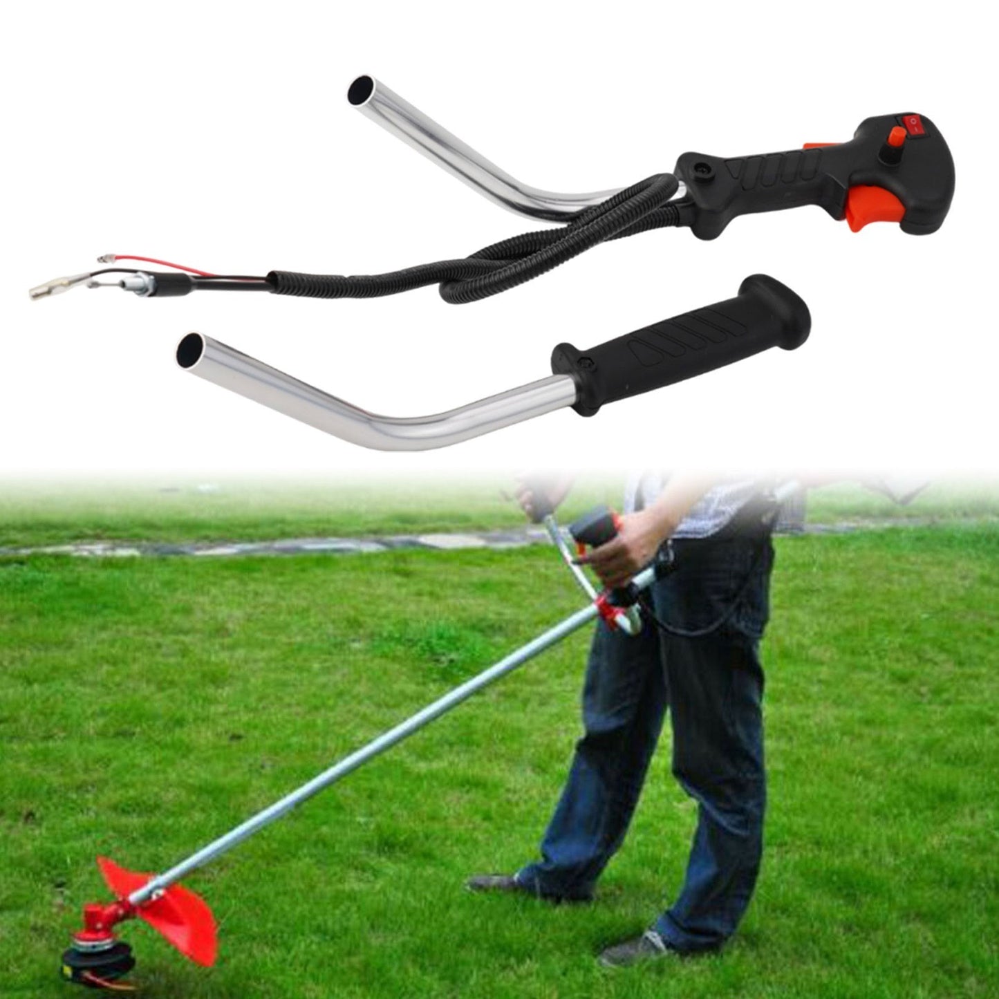 ya 17 Brushcutter Trimmer Control Tube Handle Switch + Throttle Trigger Cable New