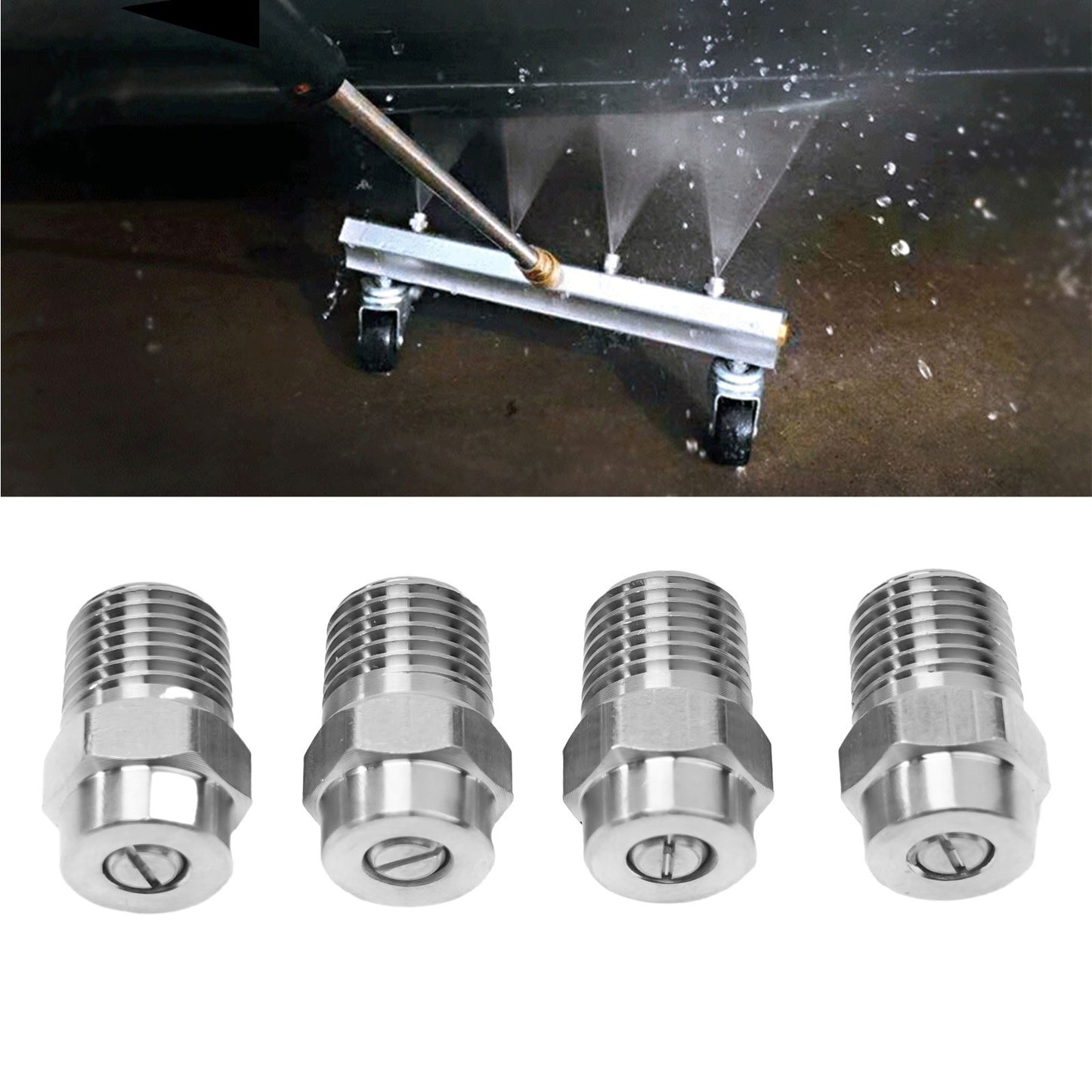 ya 26 Thread Type Pressure Washer Nozzle Washer Nozzle 4000PSI 4pcs 4x Adapter