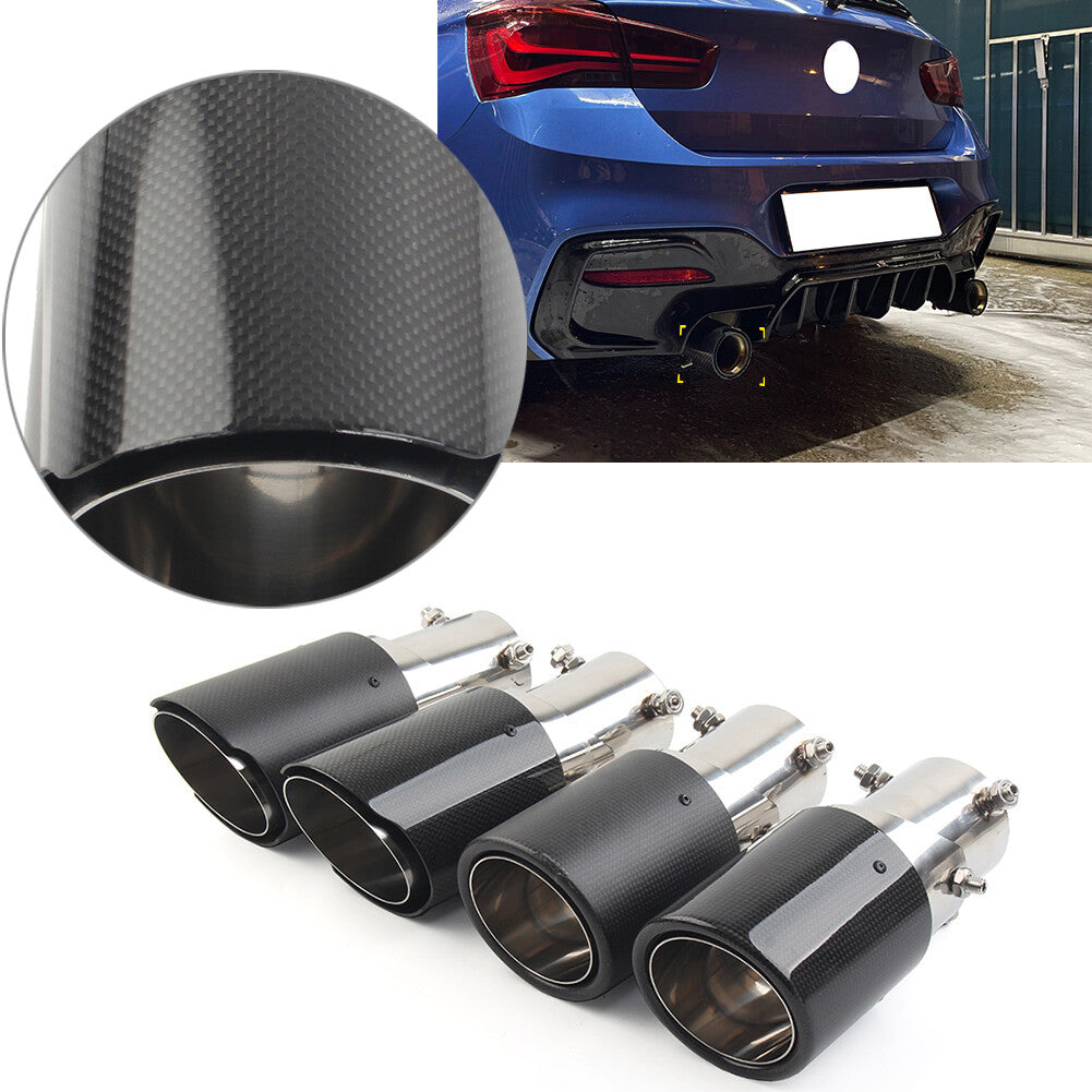 ya 4 6.17.2 Inter 76mm Car Muffler Tip System Pipe Mufflers Nozzle Round Outlet 89mm