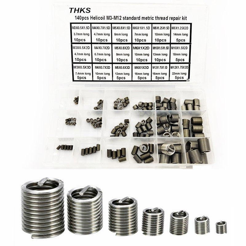 ya 5 8.7 Helicoil Thread Repair Kit Stripped With Box M3-M12 Stainless Steel Metric