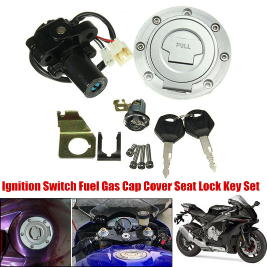 ya 4 6.22 Durable Ignition Switch Fuel Gas Cap Cover for SEAT LocK Key Kit For Motorcycle