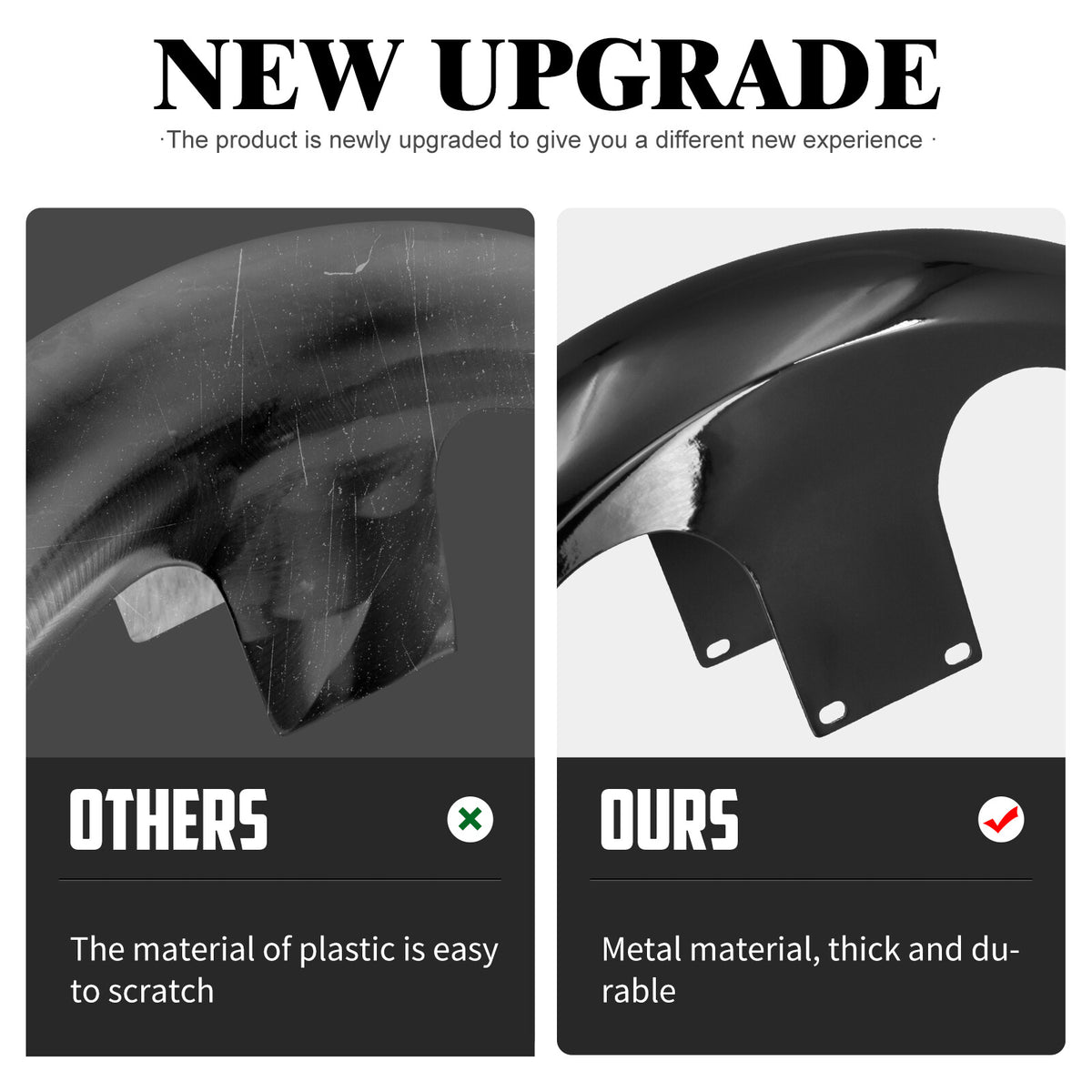 ya 5 8.7 Matte Black 21 Wrap Front Fender for Harley Custom Baggers Electra Road Glide