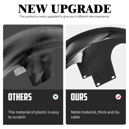 ya 5 8.7 Matte Black 21 Wrap Front Fender for Harley Custom Baggers Electra Road Glide