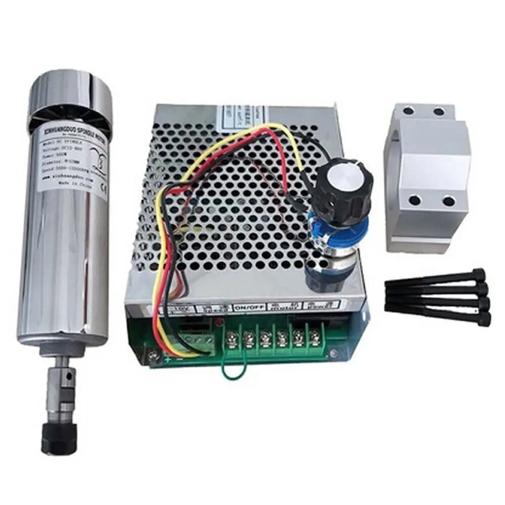500W CNC Air-cooled CNC Spindle Motor 48V Power Supply Adjustable Governor