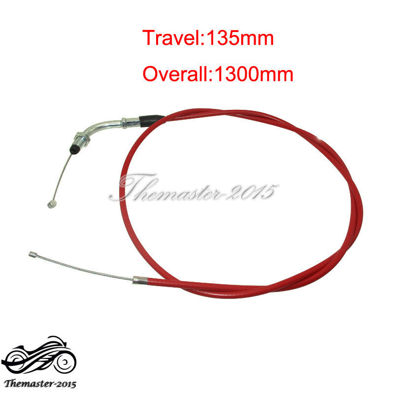 ya 2 6.30 51'' 1300mm Racing Carb Gas Red Throttle Cable 49 50cc 60cc 66cc 80 cc Motorized
