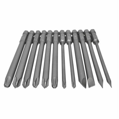 ya 26 12pcs/set Alloy Steel Slotted Screwdriver Drill Bits for He