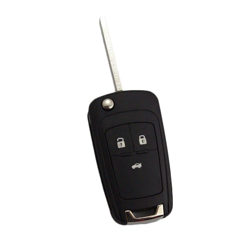 ya 10 5.28 3 BTNs Flip Remote Key Shell Fob Case W/ Uncut Blade Replacement for Cruze