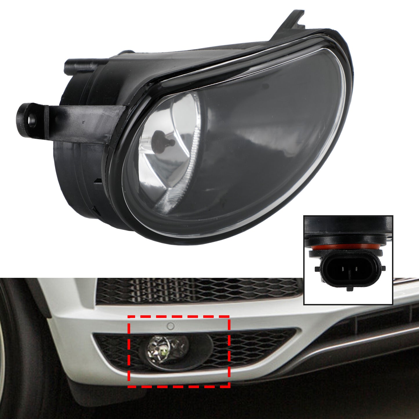 ya 1 8.5.1 New Front Right Bumper Halogen Fog Light Fog Lamp Fit for AUDI Q7 2010-2015 2014 H2