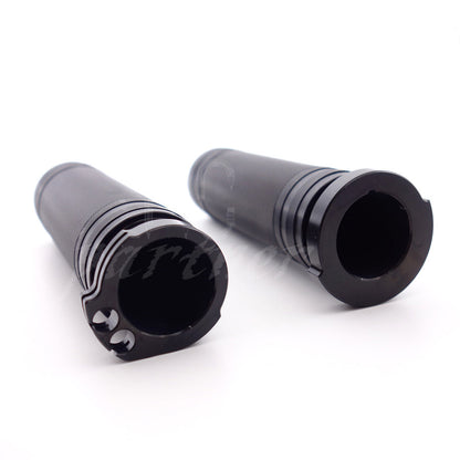ya 5 8.7 1 Black CNC Knurled Handlebar Hand Grips for Harley V-Rod Touring Softail XL