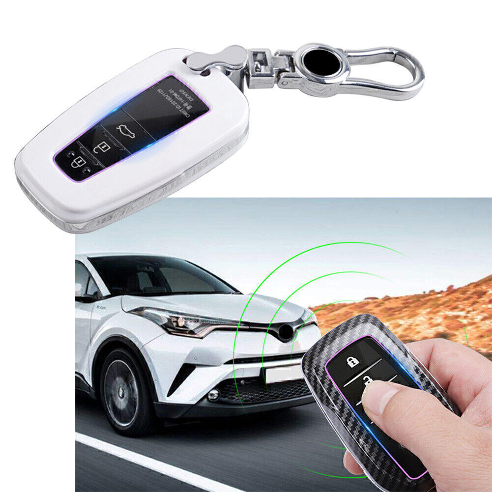 ya 10 5.28 Car Remote Key Fob Case for Toyota for Camry for Corolla C-HR CHR Prado for RAV4 Prius White