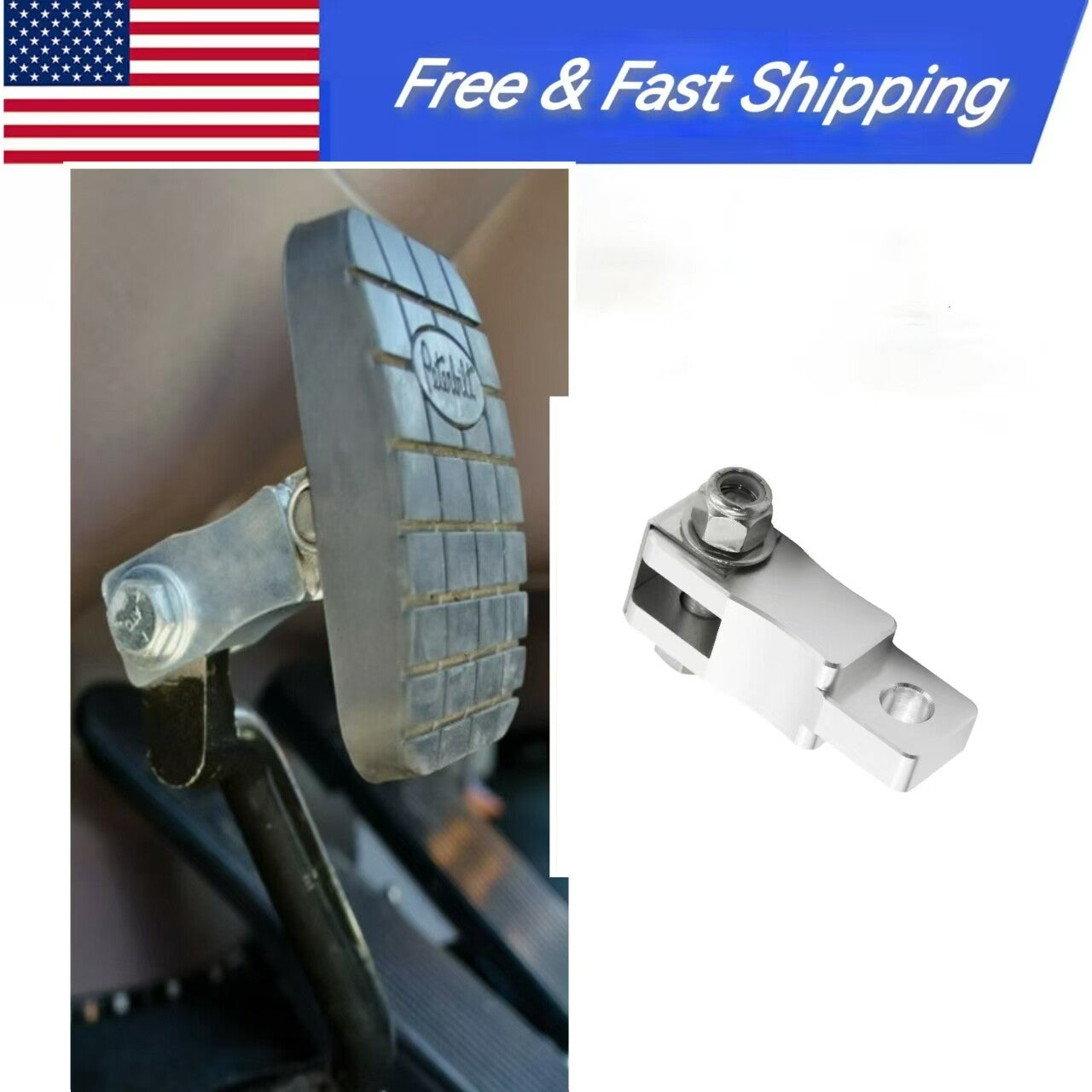 ya 5 8.7 2 Aluminum Clutch Pedal Extension Footboard Bracket for Peterbilt 379 386 389