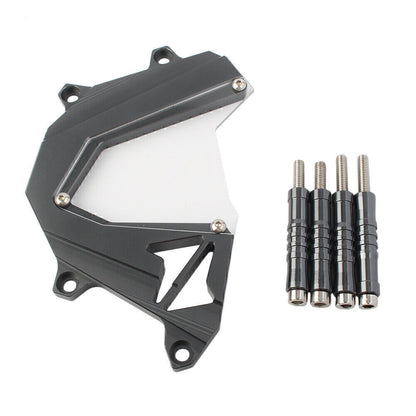 ya 5 8.7 Aluminum Engine Sprockets Chain Guard Cover Guard for Kawasaki Z800 2013-16 Gray