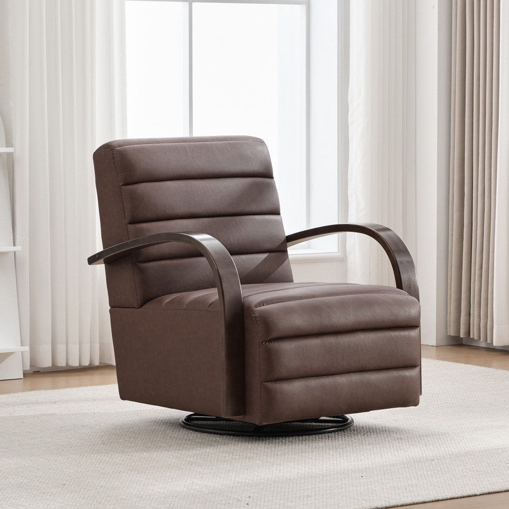 ya 28 For Living Room Brown 30.3W Modern Upholstered 360¡«Swivel Accent Chair