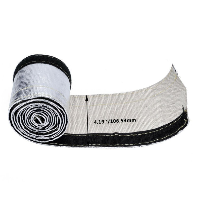 ya 5 8.7 Metallic Heat Shield Sleeve Silver Insulated Wire Hose Cover Wrap 3/4 X 6Ft