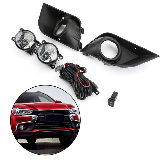 ya 1 8.5.2 Front Bumper Fog Light Kit For Outlander Sport ASX RVR 2016-2018 BLK