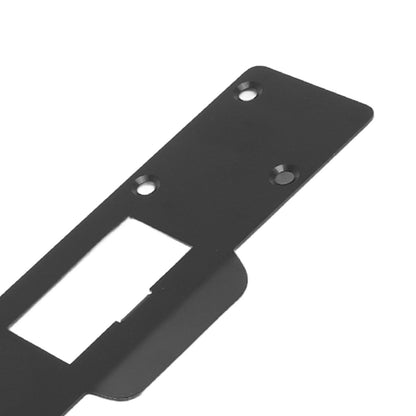 ya 14 Black Door Strike Plate Double Holes Steel Reinforced Strong Easy Install