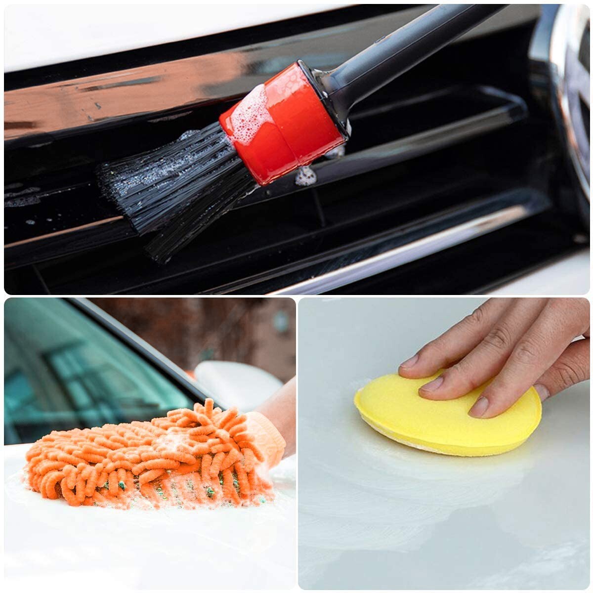 ya 5 8.7 New Sponge Car Detailing Brush Kit Wire bristles Accessories Replaces Parts