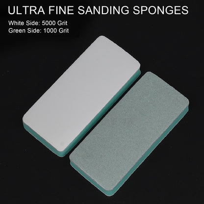 ya 14  10pcs Double Sided Sanding Sponge 1000 5000 Grit Re ble Hand Sander Block
