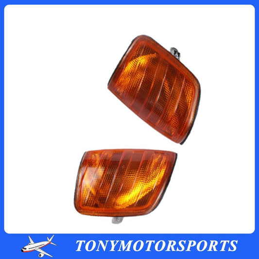 ya 3 6.25.3 Pair Left+Right Amber Lens Corner Lamp Turn Signal Light for Mercedes W124 E420