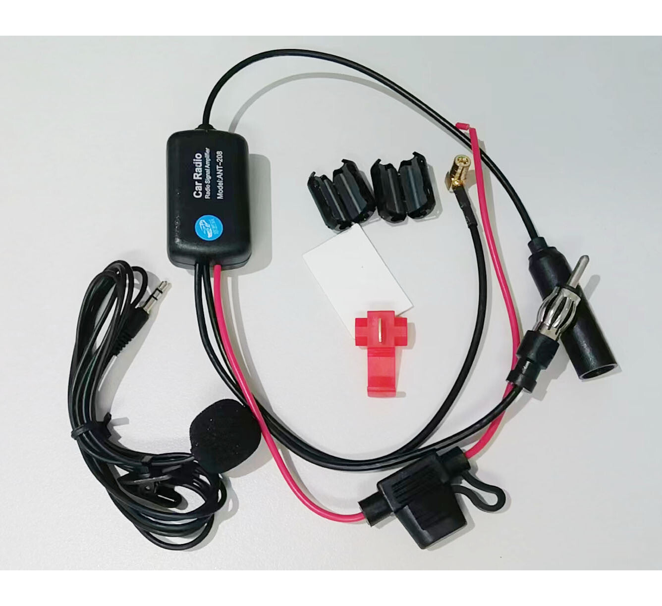 ya 3 6.25 Car FM & AM Radio Antenna Signal Amplifier Aerial Signal Booster ANT-208 W/ Mic