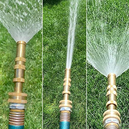 ya 14 Rust Resistant Brass Garden Hose Nozzle with Multiple Spray Patterns for Use