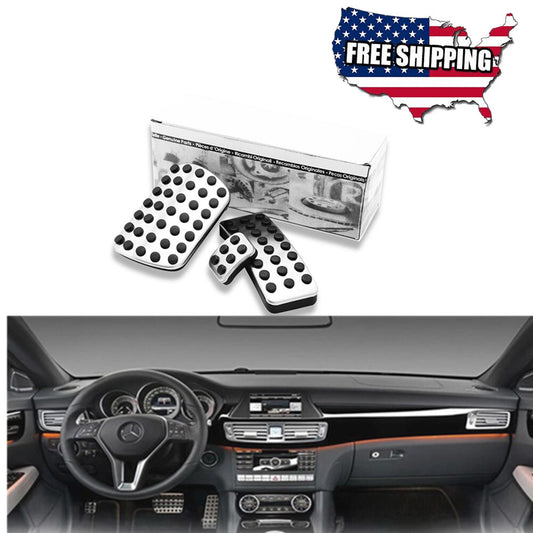 ya 9 6.5.2 3X Brake Foot Pedal Accelerator Cover for Mercedes-benz W117 CLA-Class 2013-2016