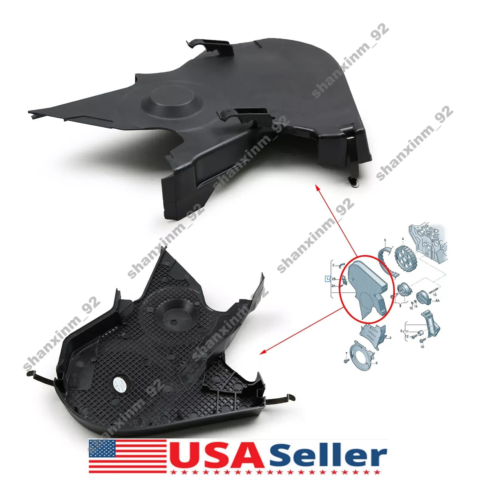 ya 1 7.7 Timing Belt Cover Fit for Audi for A4 S4 TT for Golf for Passat for JETTA Beetle 1.8L 06A109108C