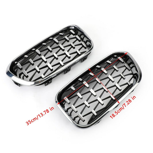 ya 1 8.5.2 Chrome Black Front Kidney Grille for 2015-2017 1 F20/F21