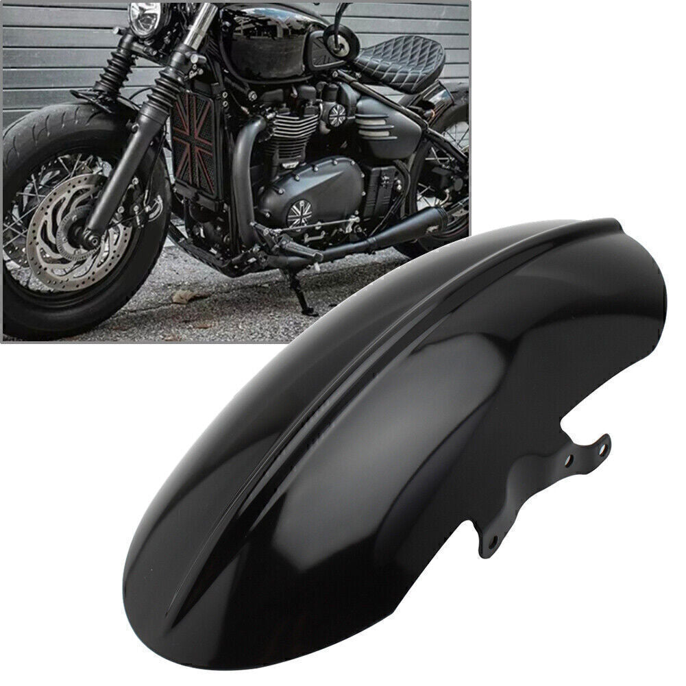 ya 5 8.7 Vivid Black Motorcycle Short Front Mudguard Fender Fit Bobber Speedmaster