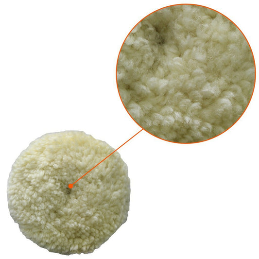 ya 12 5.22.2 Polishing Pads Polishing Pad Set 4 Inch 4 Piece Natural Wool Hook and Loop Handle Cleaner 