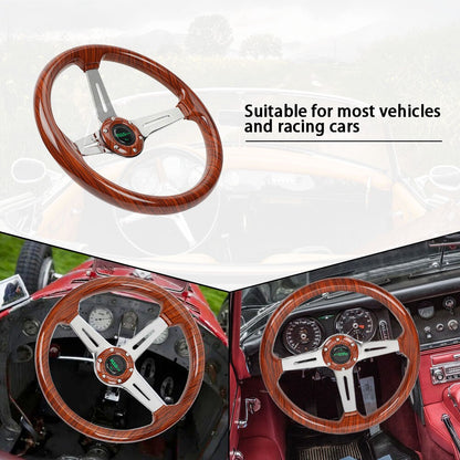 ya 5 8.7 For EZGO TXT/Club Car/ for Yamaha 14INCH Acrylic Wood Grain for Golf Cart Steering Wheel