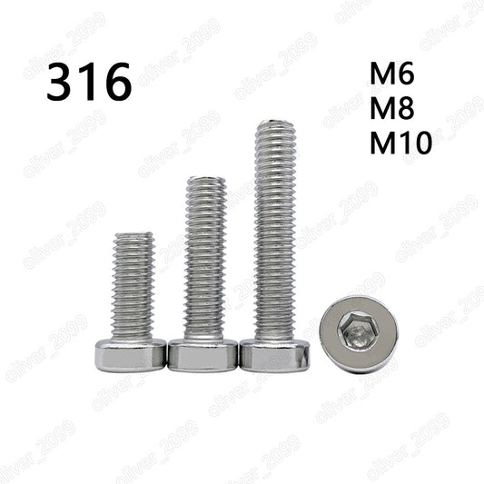 316 Stainless Steel Hexagon Socket Head Cap Screws With Low Head M6 M8 M10