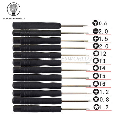 ya 26 12PCS Set Screwdriver Set Flat Head Slotted Flathead Non-Slip Pision Tool Kit