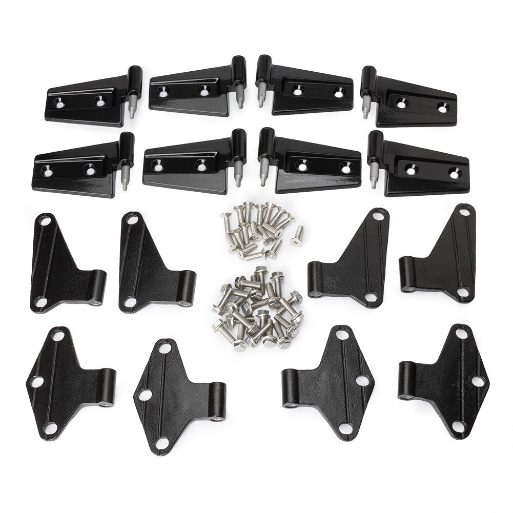 ya 11 6.6 16PCS FOR 2007-2018 for Jeep for Wrangler JK Body Door Hinge Replacement Set Powder Coat